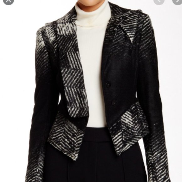 L.A.M.B. Border Print Blazer Size 4 - Picture 5 of 8